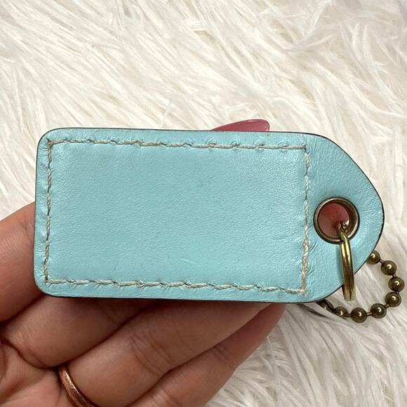 2.5" y2k COACH Vintage Fob Bag Charm Hang tag Hangtag - Picture 2 of 2